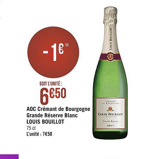 aoc crémant de bourgogne grande réserve blanc louis bouillot
