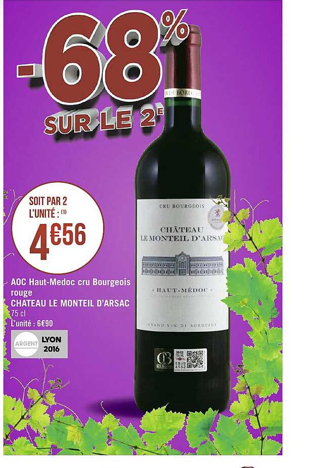 aoc haut-médoc cru bourgeois rouge château le monteil d'arsac