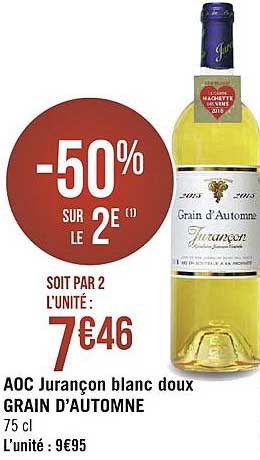 aoc jurançon blanc doux grain d'automne