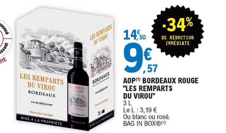 aop bordeaux rouge "les remparts du virou"