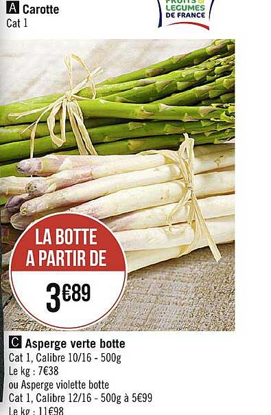 asperge verte botte