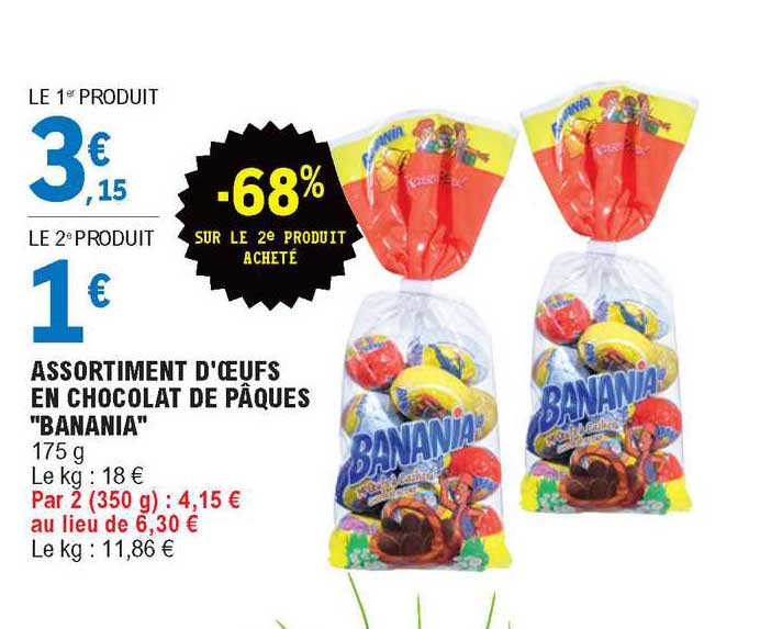 assortiment d'oeufs en chocolat de pâques "banania"