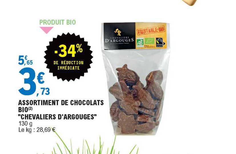 Assortiment De Chocolats Bio "chevaliers D'argouges"