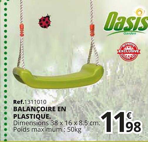 balançoire en plastique oasis