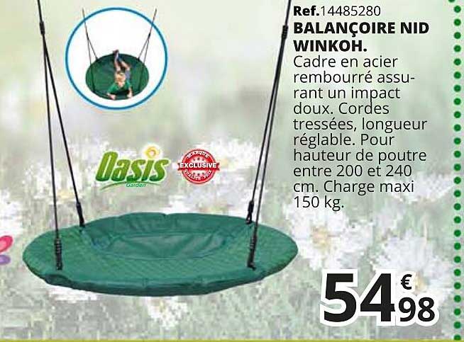 balançoire nid winkoh oasis