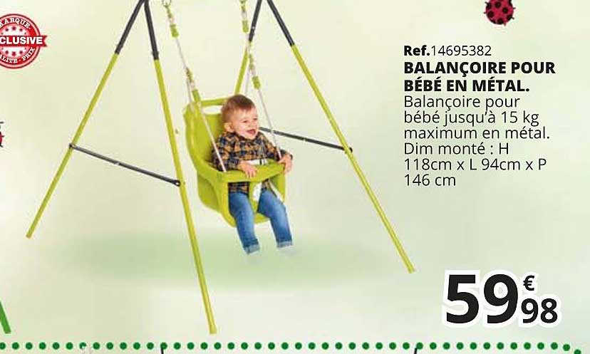 balançoire pour bébé en métal