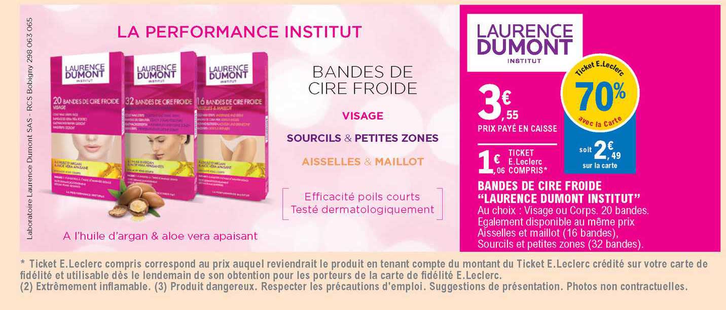 bandes de cire froide "laurence dumon institut"