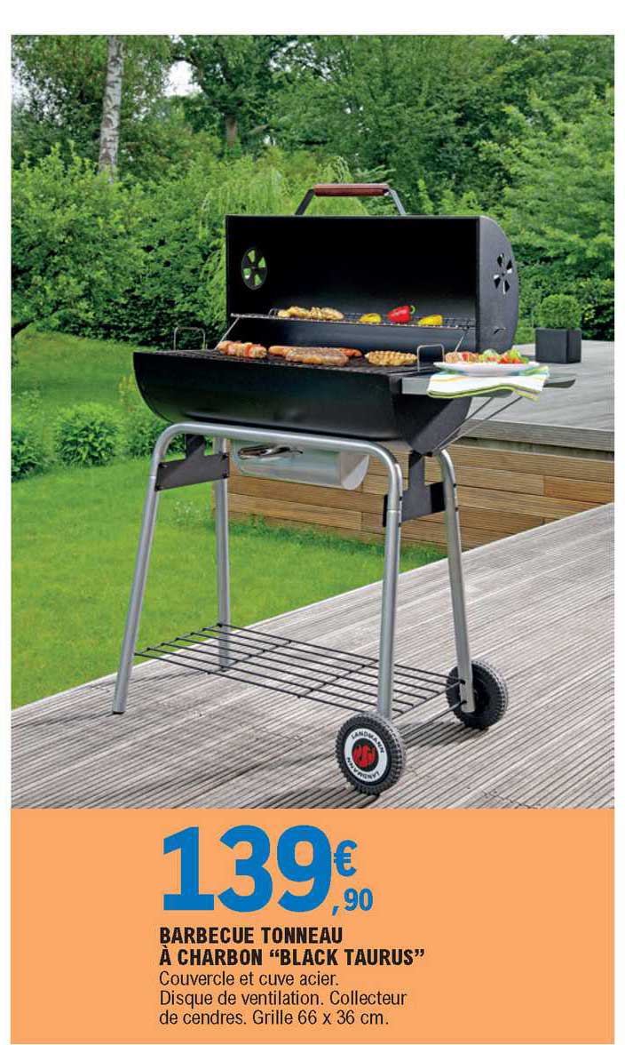 barbecue tonneau à charbon "black taurus"
