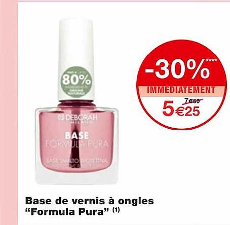 base de vernis à ongles "formula pura"