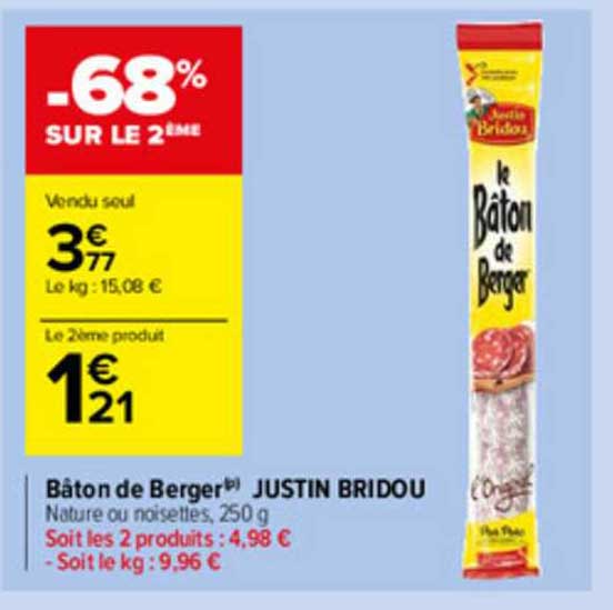 bâton de berger justin bridou