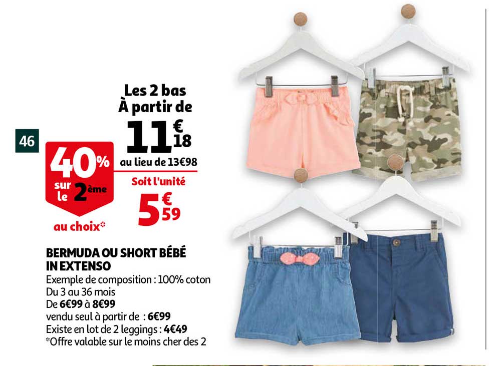 bermuda ou short bébé in extenso