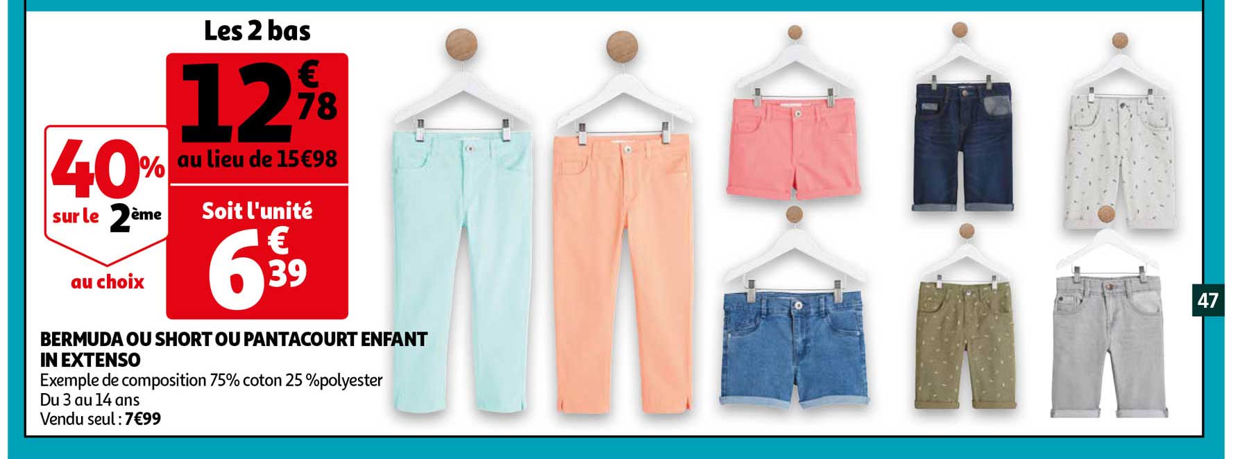 bermuda ou short ou pantacourt enfant in extenso