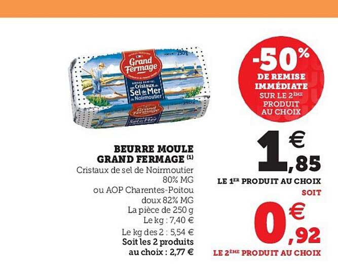 beurre moulé grand fermage