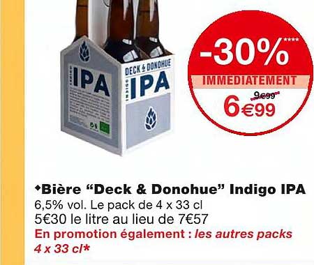 bière "deck & donohue" indigo ipa