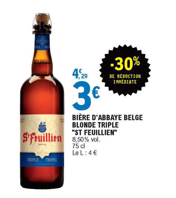 bière d'abbaye belge blonde triple "st feuillien"