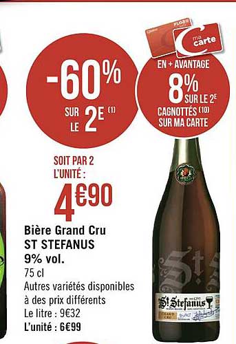 bière grand cru st stefanus 9% vol.
