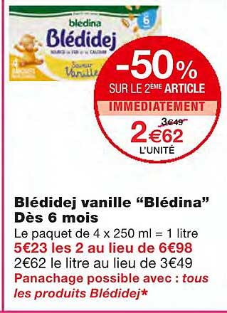 Blédidej Vanille "blédina" Dès 6 Mois