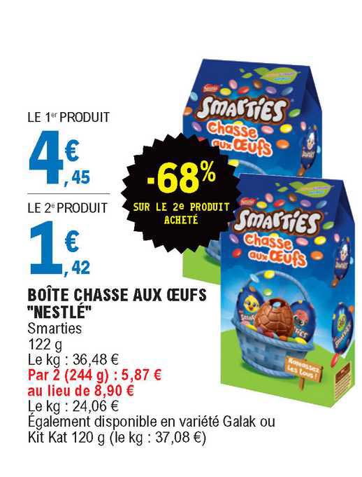 boîte chasse aux oeufs "nestlé"