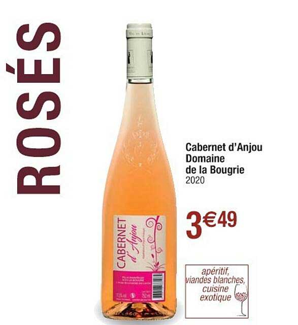 Cabernet D'anjou Domaine De La Bourgie 2020