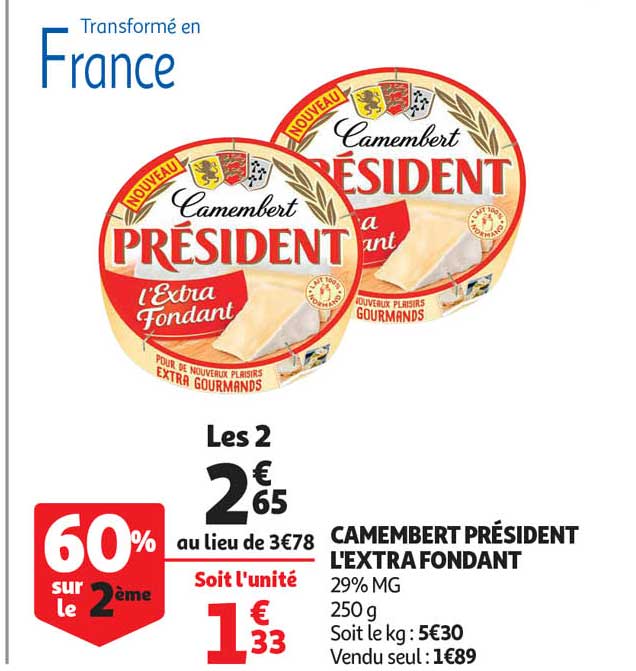 Camembert Président L'extra Fondant