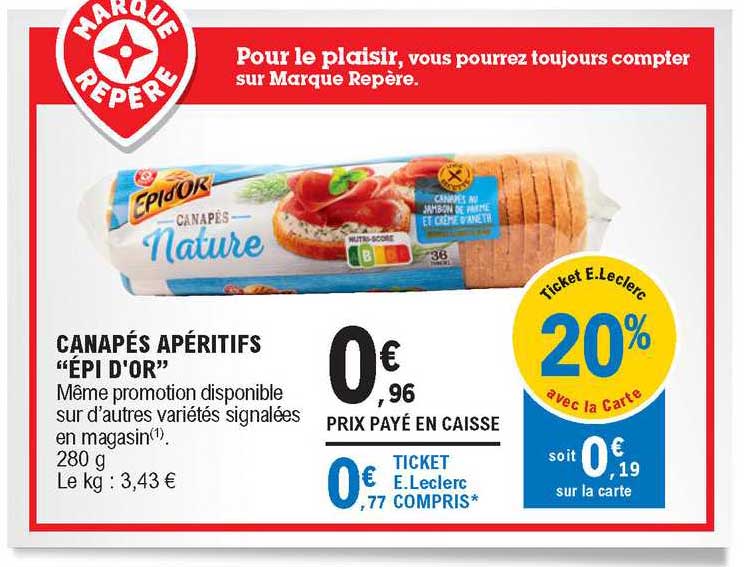 canapés apéritifs "épi d'or"