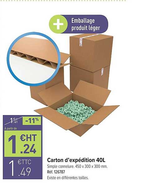 carton d'expédition 40l