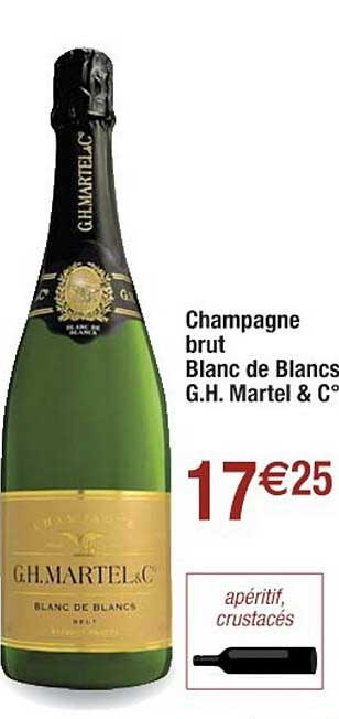 champagne brut blanc de blancs g.h. martel & c°
