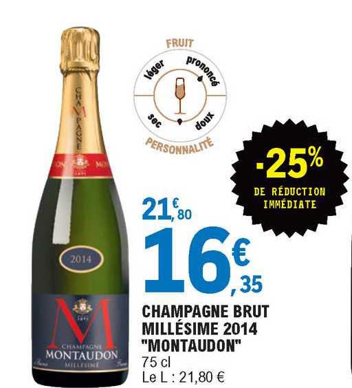 Champagne Brut Millésime 2014 "montaudon"