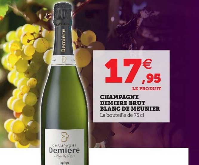 champagne demière brut blanc de meunier