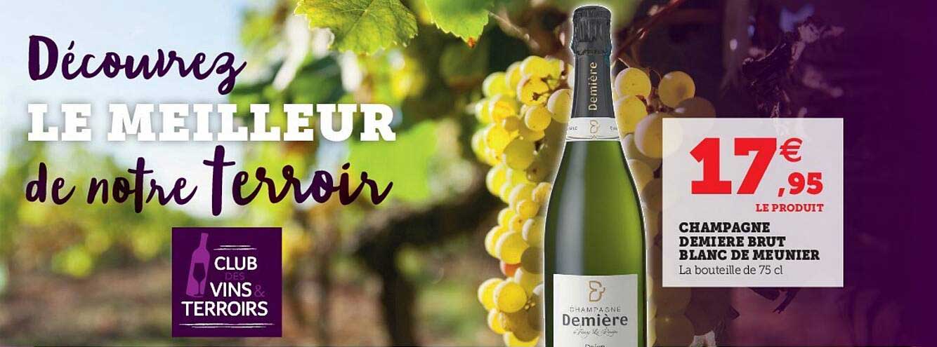 champagne demière brut blanc de meunier