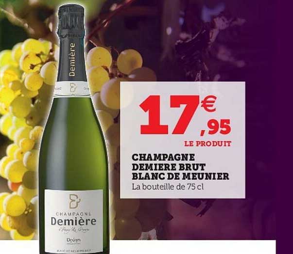 champagne demière brut blanc de meunier