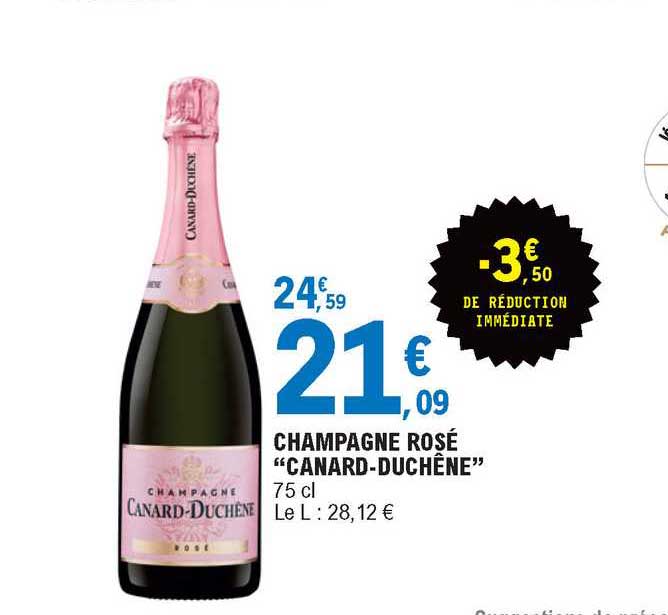champagne rosé "canard-duchêne"