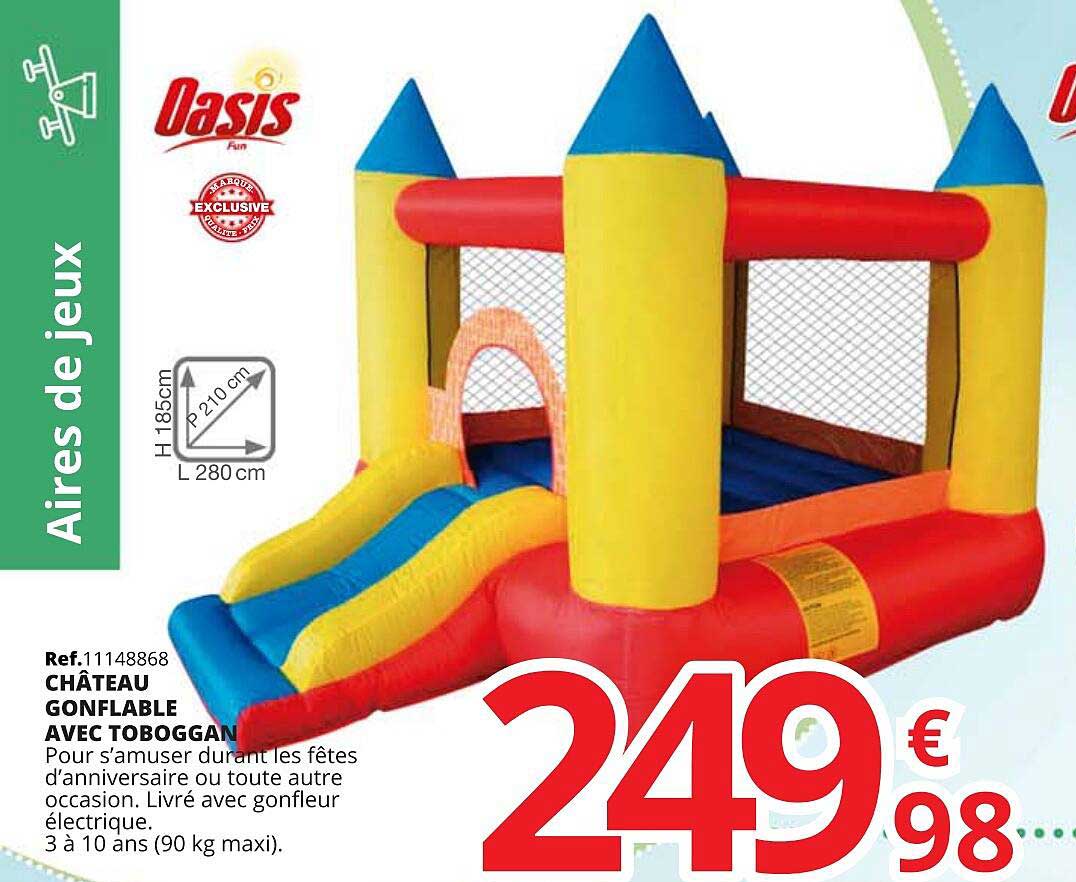 Château Gonflable Avec Toboggan Oasis