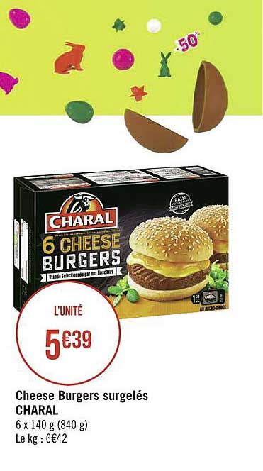 Cheese Burgers Surgelés Charal