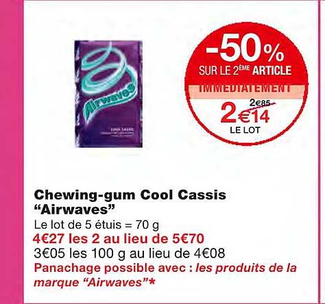 chewing-gum cool cassis "airwaves"