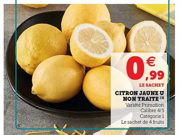 citron jaune u non traité