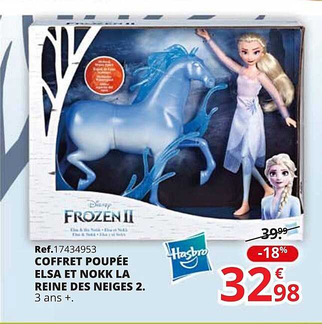 coffret poupée elsa et nokk la reine des neiges 2 hasbro