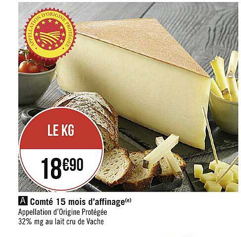 comté 15 mois d'affinage