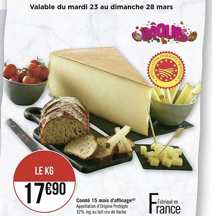 comté 15 mois d'affinage