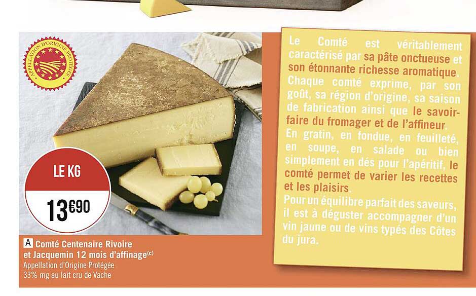 comté centenaire rivoire et jacquemin 12 mois d'affinage