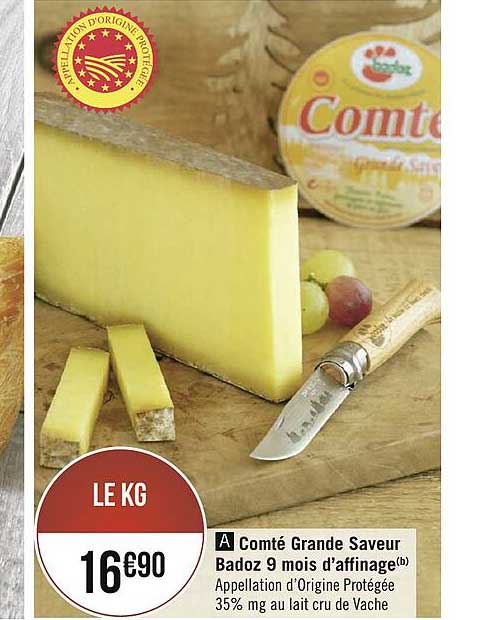 comté grande saveur badoz 9 mois d'affinage