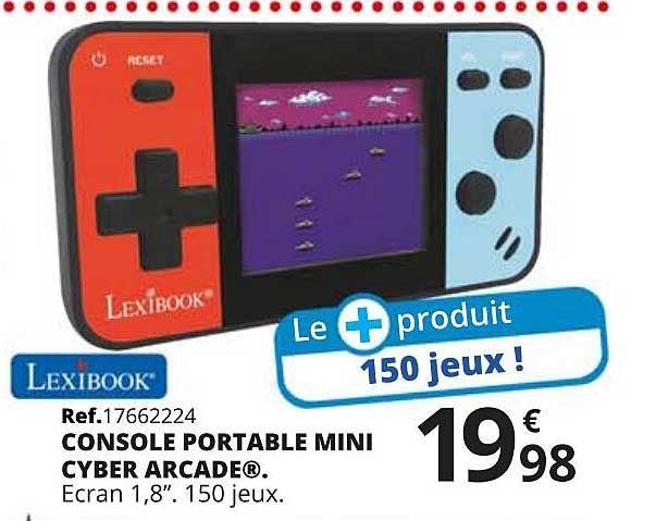 console portable mini cyber arcade lexibook
