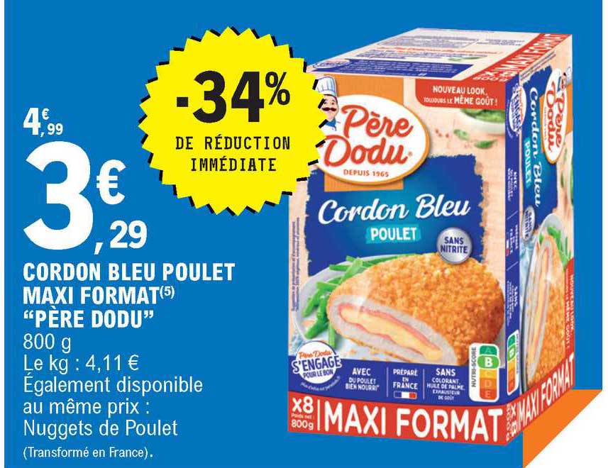 Cordon Bleu Poulet Maxi Format "père Dodu"