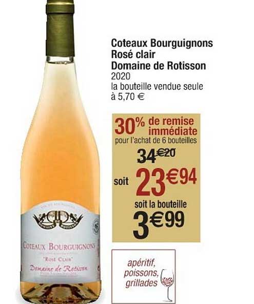 coteaux bourguignons rosé clair domaine de rotisson 2020