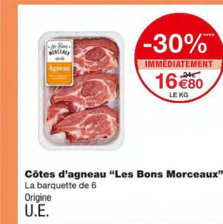 côtes d'agneau "les bons morceaux"