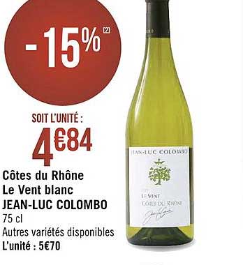 côtes du rhône le vent blanc jean-luc colombo