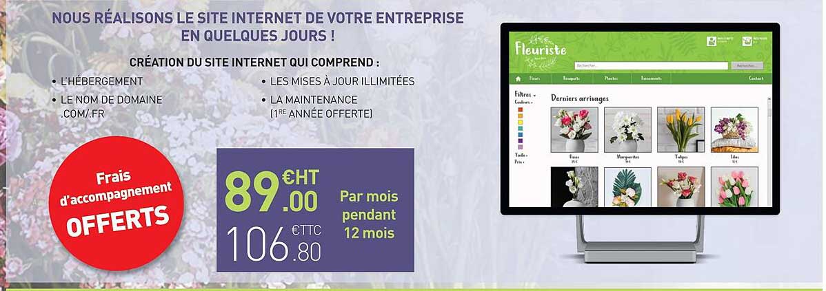 création du site internet