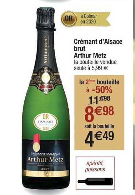 crémant d'alsace brut arthur metz