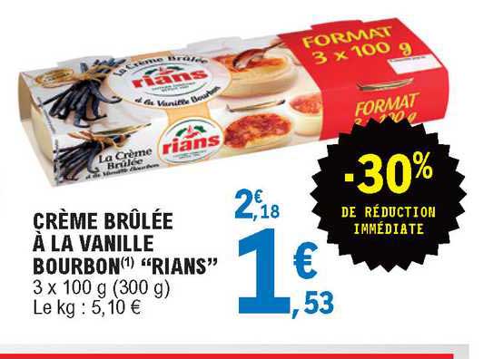 crème brûlée à la vanille bourbon "rians"