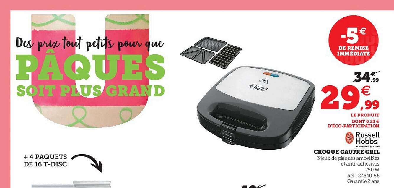 croque gaufre gril russell hobbs